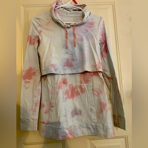 Latched Mama lightweight tie-dye pullover hoodie.
